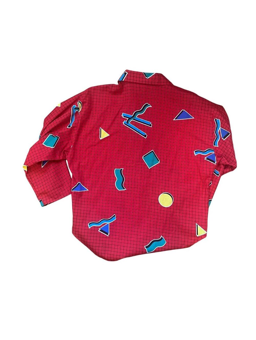 Geometric Saved by the Bell vintage 90's button up. - Picture 2 of 4